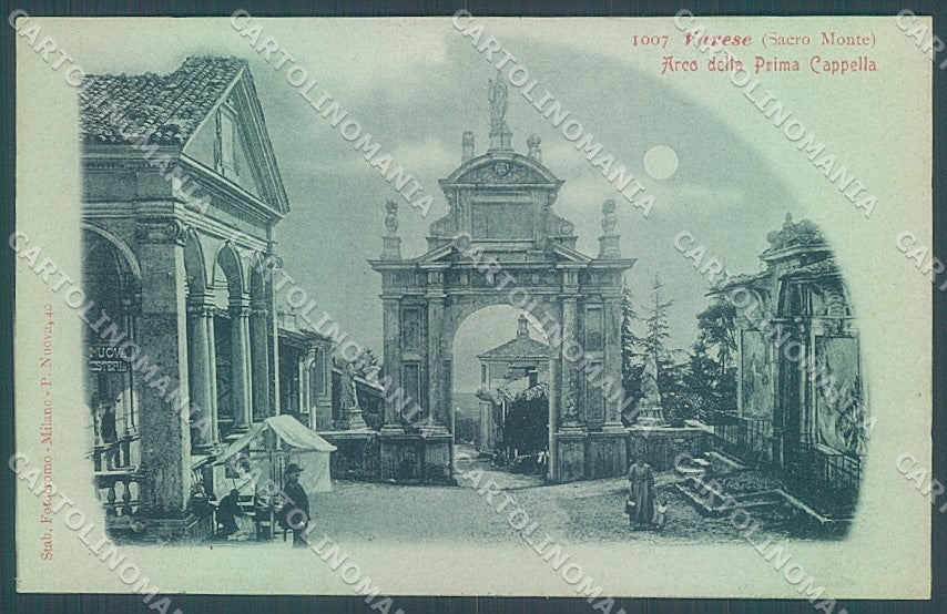 Varese Città Sacro Monte Chiaro di Luna Fotocromo 1007 cartolina JK2246 – fronte