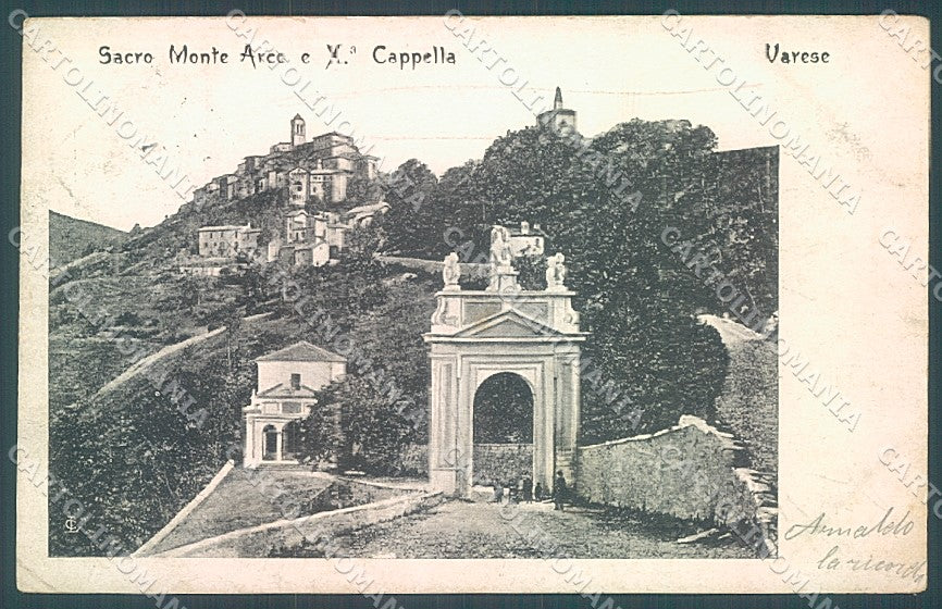 Varese Città Sacro Monte X Cappella PIEGHINA ANGOLO cartolina JK2248 – fronte