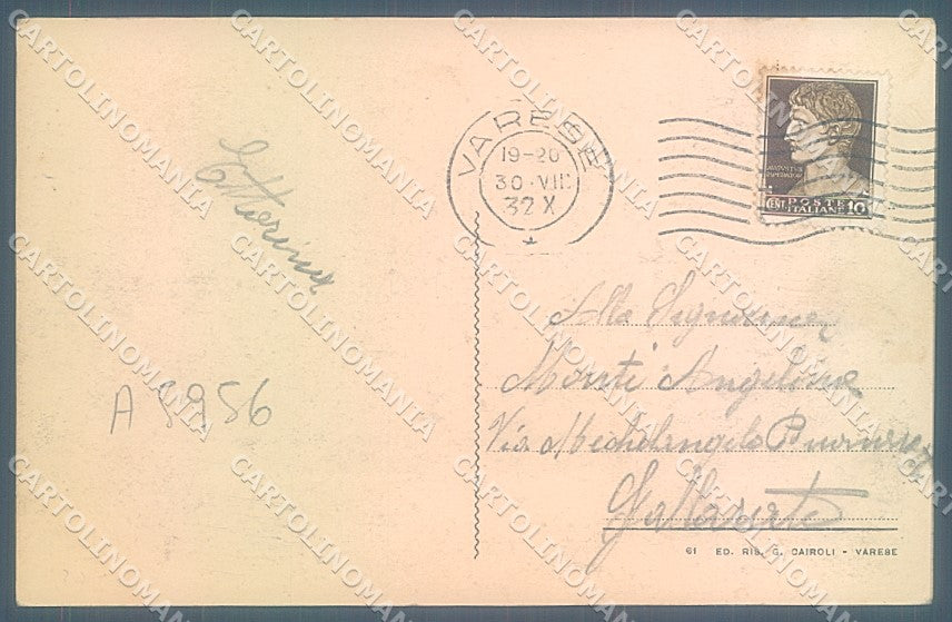 Varese Città Sacro Monte Prima Cappella cartolina JK2258 – retro