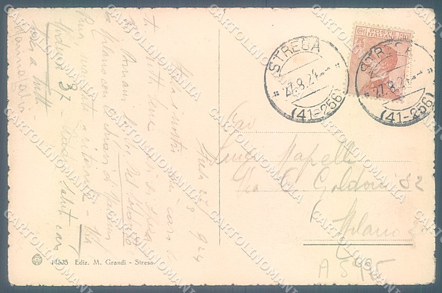 Verbania Stresa Veduta dal Lago Brunner 14535 cartolina JK2270 – retro