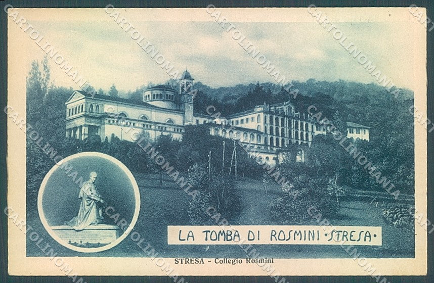 Verbania Stresa Collegio Tomba Rosmini cartolina JK2272 – fronte