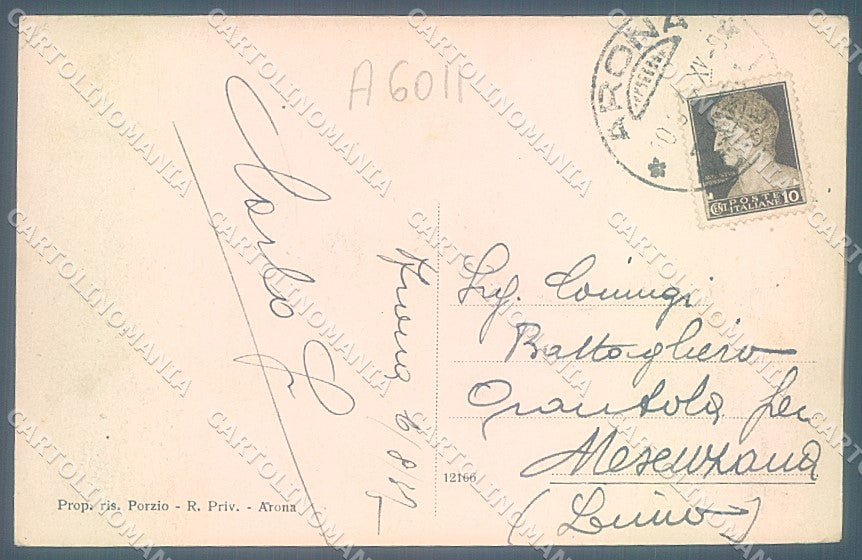 Novara Arona Lago Maggiore cartolina JK2278 – retro