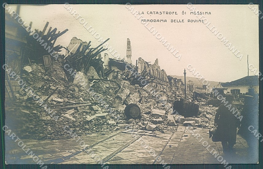 Messina Città Terremoto 1908 Alterocca Foto cartolina JK2316 – fronte