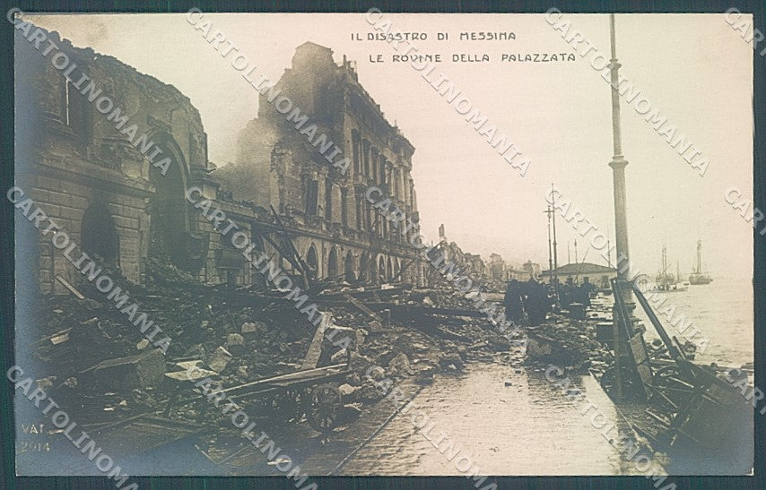 Messina Città Terremoto 1908 Alterocca Foto cartolina JK2317 – fronte