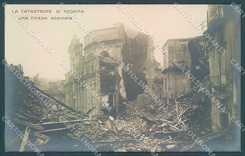 Messina Città Terremoto 1908 Alterocca Foto cartolina JK2318 – fronte