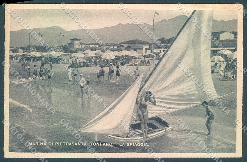 Lucca Marina di Pietrasanta Spiaggia cartolina JK2328 – fronte