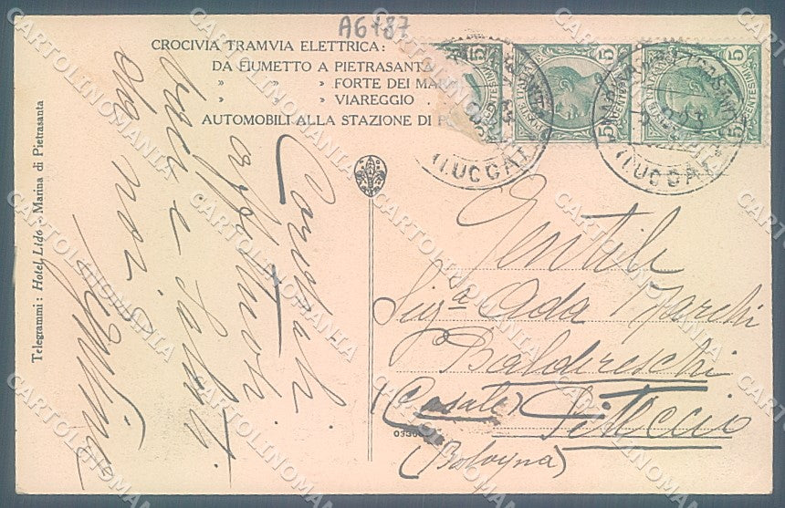 Lucca Marina di Pietrasanta Hotel Lido cartolina JK2331 – retro
