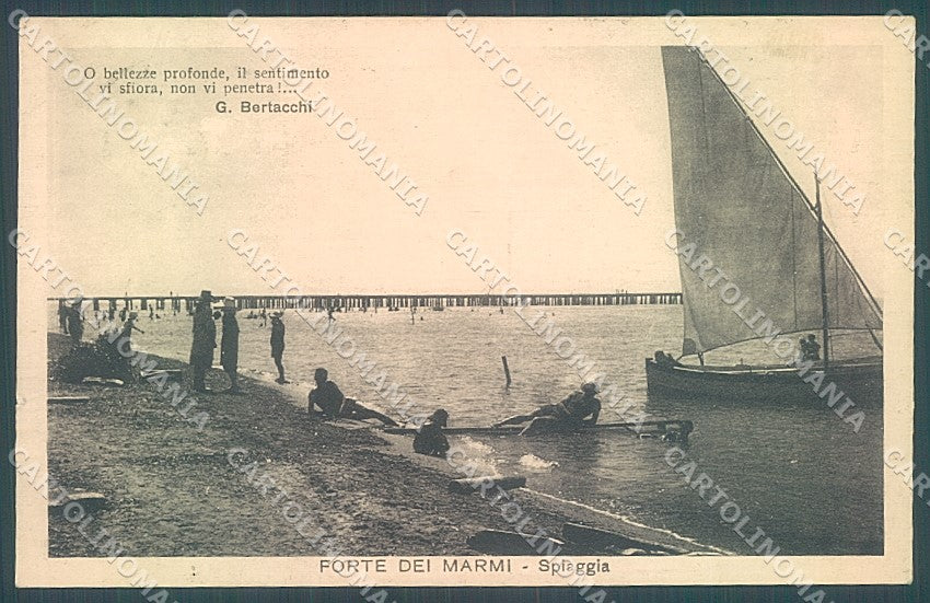 Lucca Forte dei Marmi Spiaggia Barca a Vela cartolina JK2332 – fronte