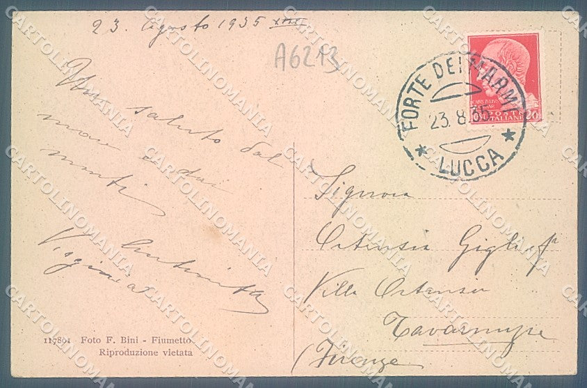 Lucca Pietrasanta Valdicastello Casa Carducci Alterocca 117801 cartolina JK2338 – retro