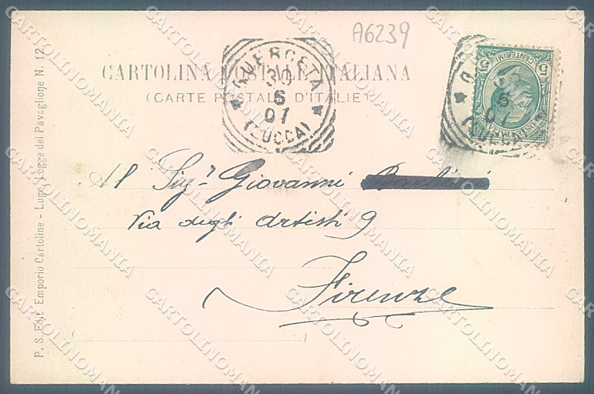 Lucca Seravezza Querceta saluti da cartolina JK2343 – retro
