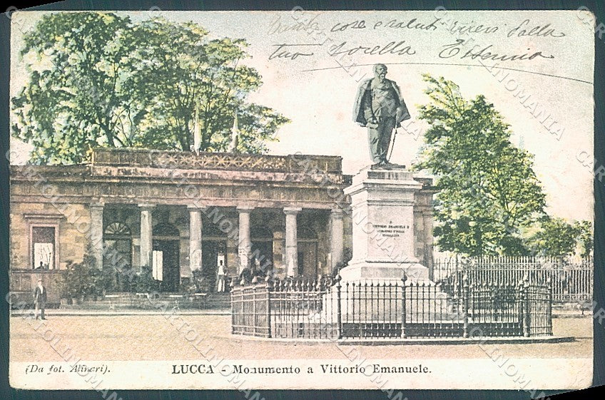 Lucca Città Monumento Vittorio Emanuele Alinari cartolina JK2358 – fronte