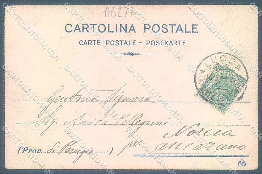 Lucca Città Monumento Vittorio Emanuele Alinari cartolina JK2358 – retro