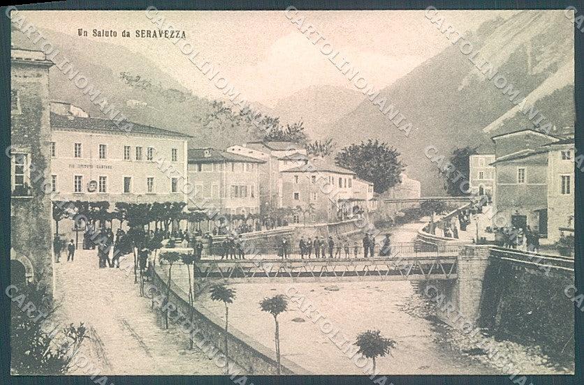 Lucca Seravezza Ponte saluto da cartolina JK2372 – fronte