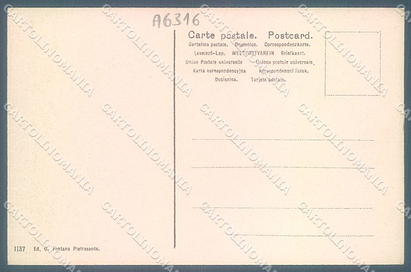Lucca Seravezza Ponte saluto da cartolina JK2372 – retro