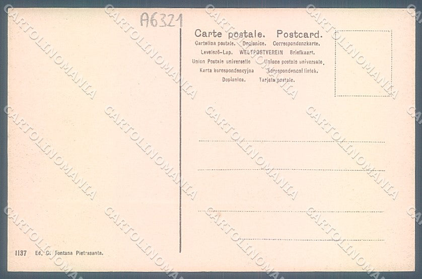 Lucca Seravezza Ponte saluto da cartolina JK2375 – retro