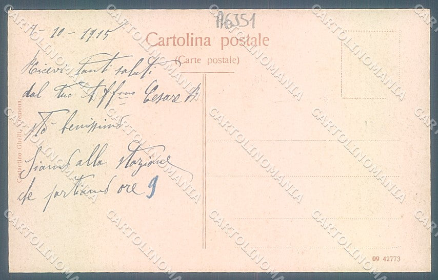 Cremona Città Foto cartolina JK2380 – retro