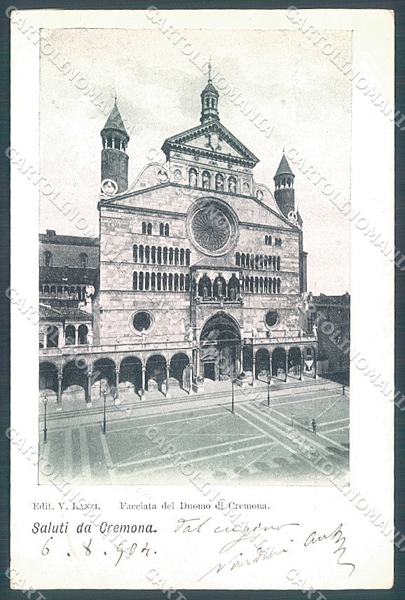 Cremona Città Facciata Duomo saluti da cartolina JK2391 – fronte
