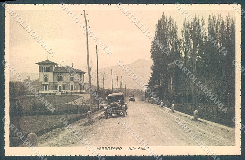 Lecco Imbersago Automobile Villa Albini cartolina JK2401 – fronte