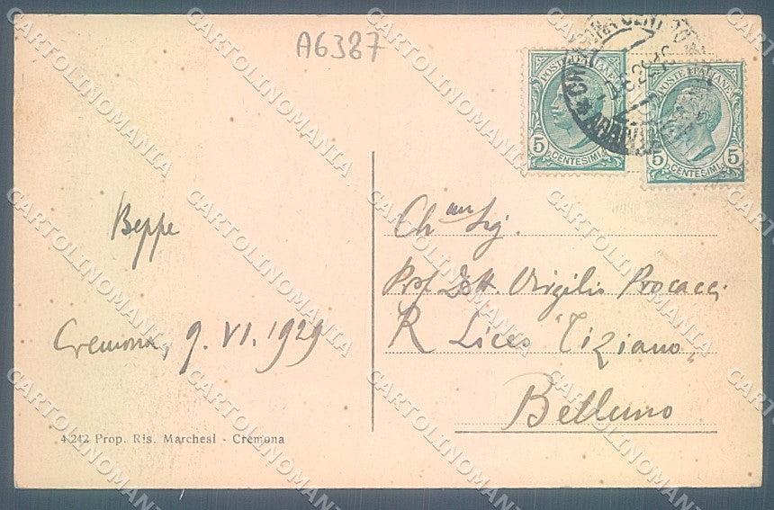 Cremona Città Facciata Duomo Battistero cartolina JK2403 – retro