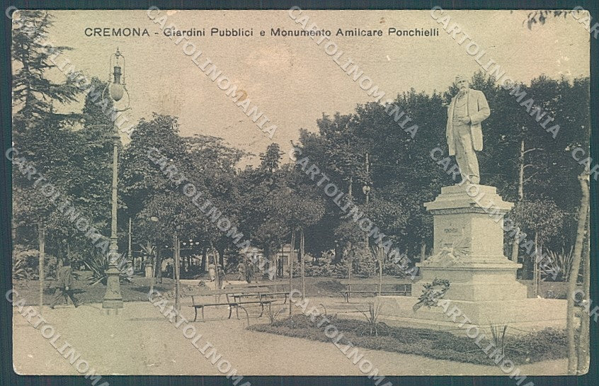 Cremona Città Monumento Ponchielli Giardini Pubblici cartolina JK2407 – fronte