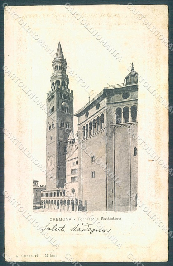 Cremona Città Torrazzo Battistero cartolina JK2413 – fronte