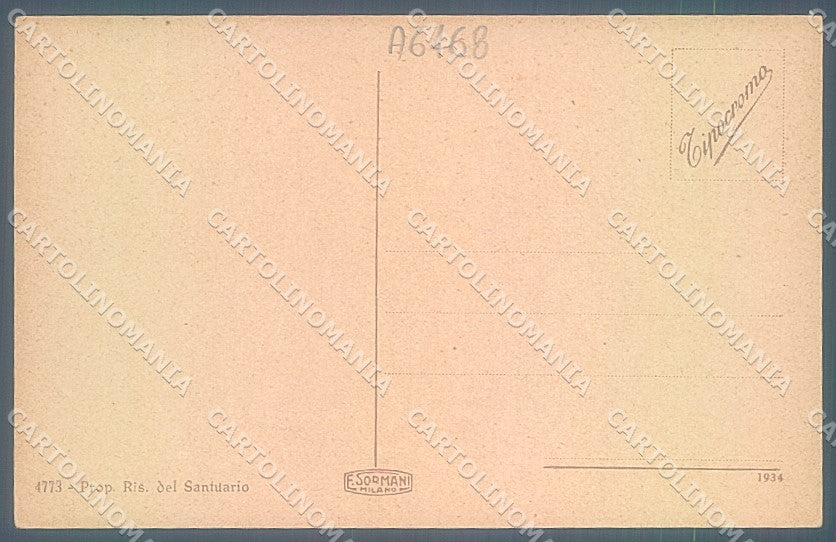 Cuneo Vinadio Santuario S. Anna cartolina JK2441 – retro