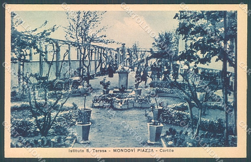 Cuneo Mondovì Scuola Cortile cartolina JK2456 – fronte
