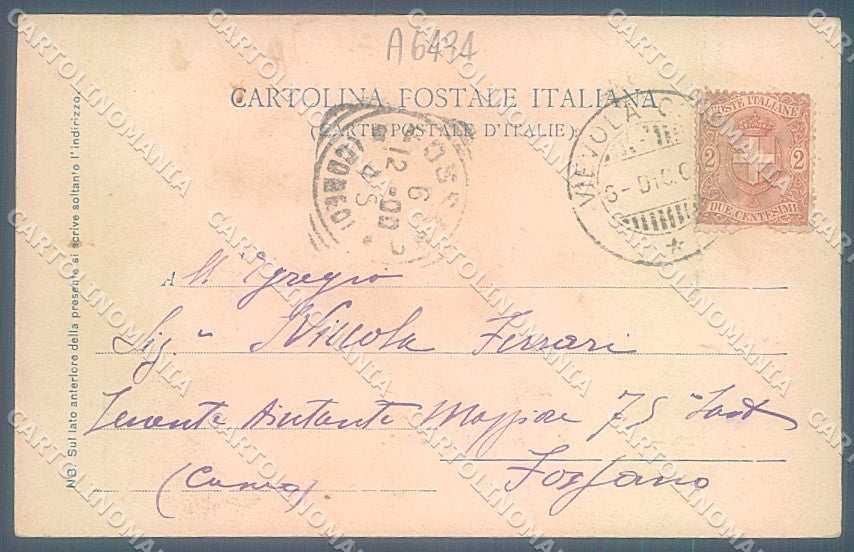 Cuneo Città Monumento Piazza Vittorio Emanuele II cartolina JK2458 – retro