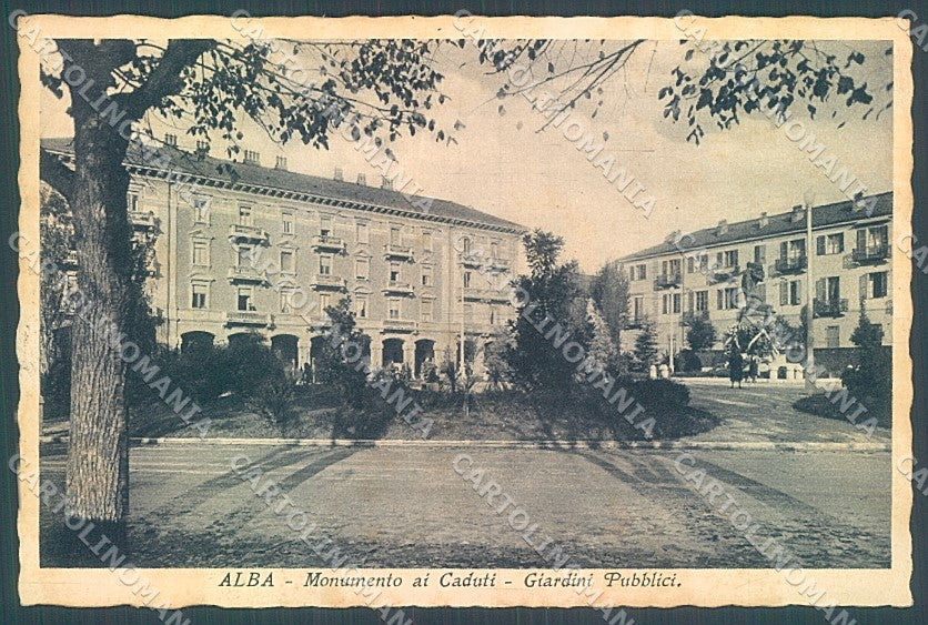 Cuneo Alba Monumento ai Caduti Giardini Pubblici cartolina JK2470 – fronte