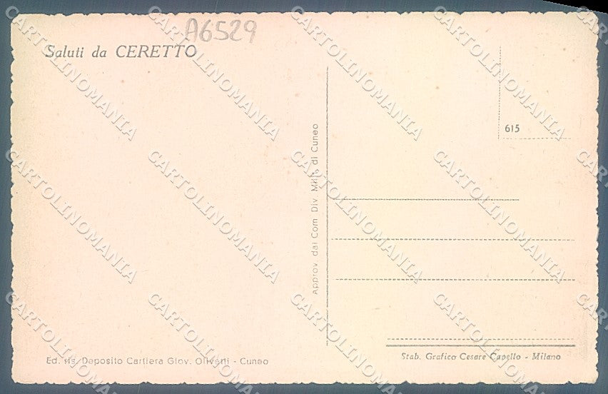 Cuneo Saluzzo Ceretto cartolina JK2476 – retro