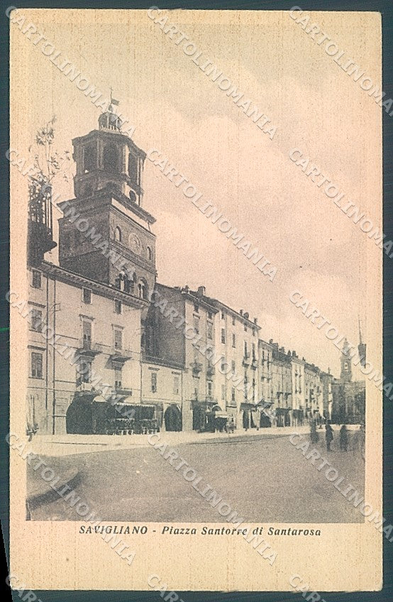 Cuneo Savigliano Piazza Santorre di Santarosa cartolina JK2478 – fronte