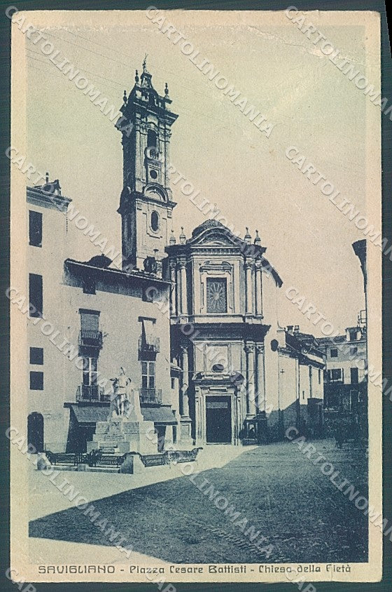 Cuneo Savigliano Chiesa della Pietà ABRASA cartolina JK2480 – fronte