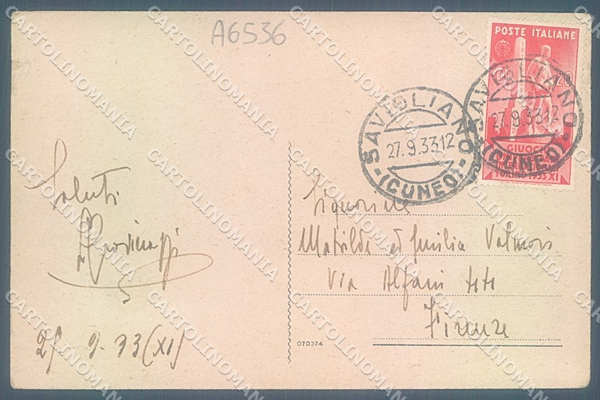 Cuneo Savigliano Chiesa della Pietà ABRASA cartolina JK2480 – retro