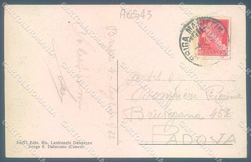 Cuneo Briga Marittima cartolina JK2483 – retro