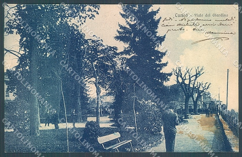 Cuneo Città Viale del Giardino MACCHIE cartolina JK2505 – fronte