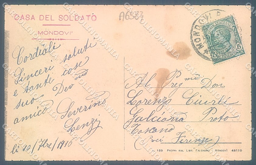 Cuneo Mondovì cartolina JK2510 – retro