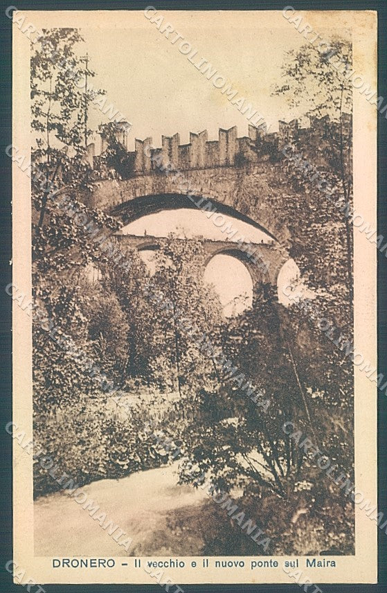 Cuneo Dronero Ponte sul Maira cartolina JK2520 – fronte