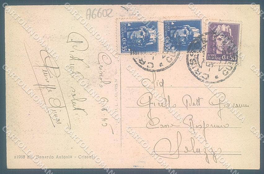 Cuneo Crissolo saluto da cartolina JK2523 – retro