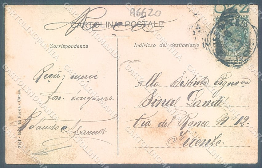 Cuneo Valle Pesio Cascata PIEGA ANGOLO cartolina JK2536 – retro