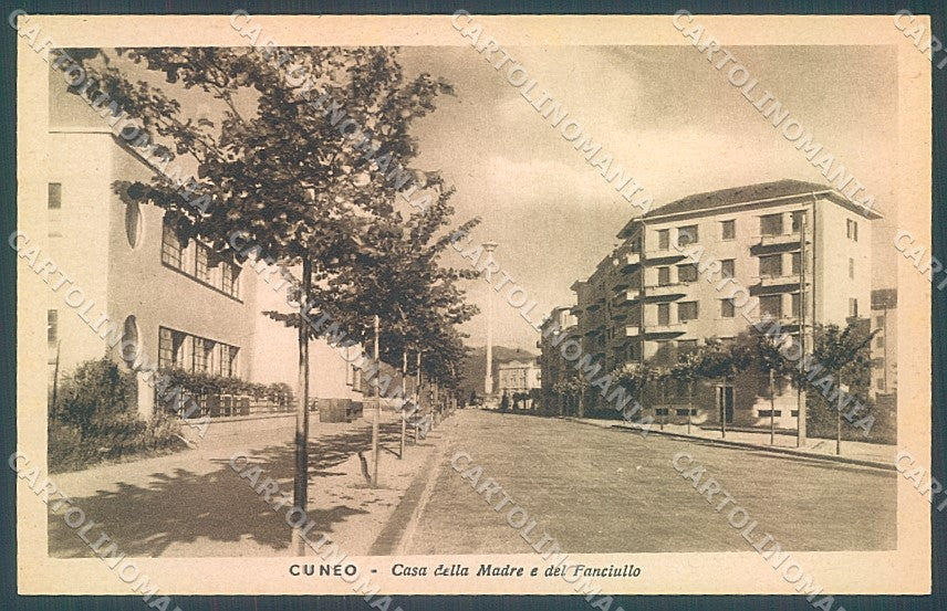 Cuneo Città Casa Madre e Fanciullo cartolina JK2541 – fronte