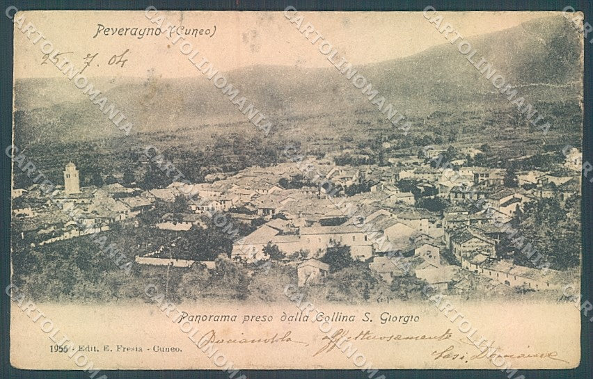 Cuneo Peveragno PIEGHE cartolina JK2544 – fronte