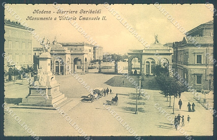 Modena Città Monumento Vittorio Emanuele II Barriera Garibaldi cartolina JK2556 – fronte
