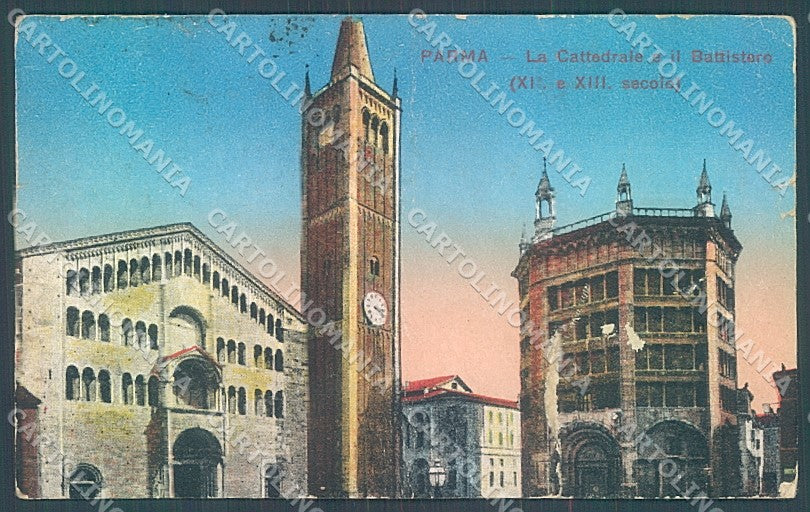 Parma Città Cattedrale Battistero ABRASA cartolina JK2562 – fronte