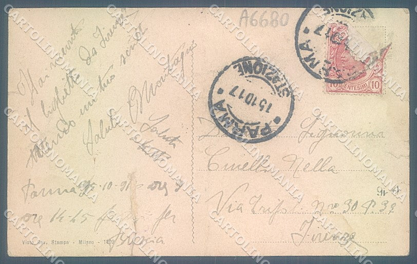 Parma Città Cattedrale Battistero ABRASA cartolina JK2562 – retro