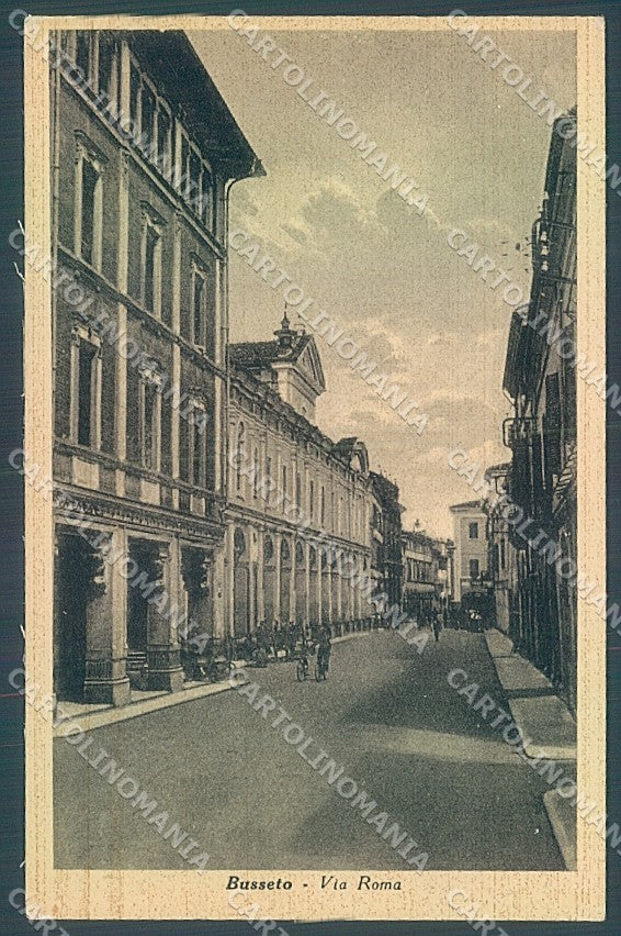 Parma Busseto Via Roma cartolina JK2574 – fronte