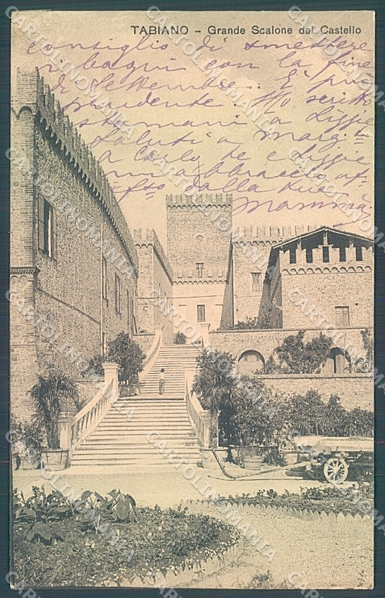 Parma Tabiano Castello Scalinata cartolina JK2575 – fronte