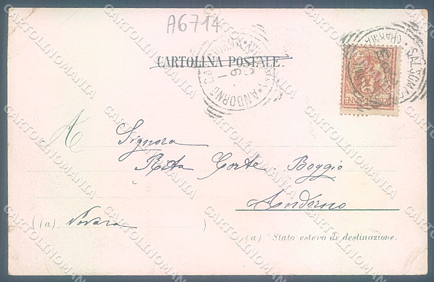 Parma Salsomaggiore Castello Scipione PIEGHINE cartolina JK2582 – retro