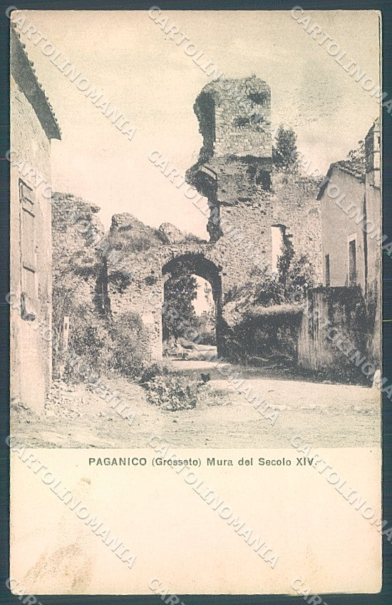 Grosseto Paganico Mura Secolo XIV cartolina JK2583 – fronte