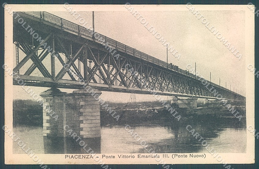 Piacenza Città Ponte Vittorio Emanuele III sul Po cartolina JK2590 – fronte