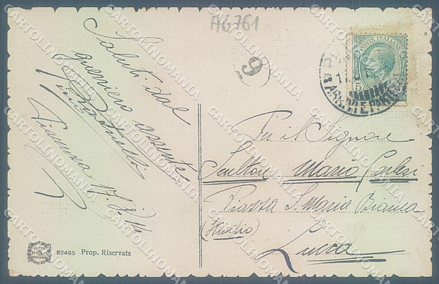 Piacenza Città Palazzo Gotico SCOLLATA cartolina JK2594 – retro